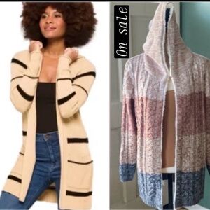 Striped  Women's cardigan Sweater